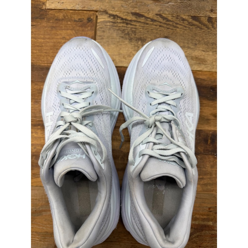 Hoka Bondi 8 Womens Running Shoes Grey Lilac 1127952 US 9B - Picture 5 of 7